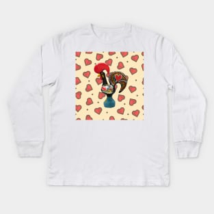 Galo de Barcelos, Portugal Kids Long Sleeve T-Shirt